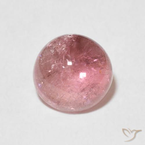 1.36ct Natural Rosa chiclete Turmalina, Redondo, Transparente