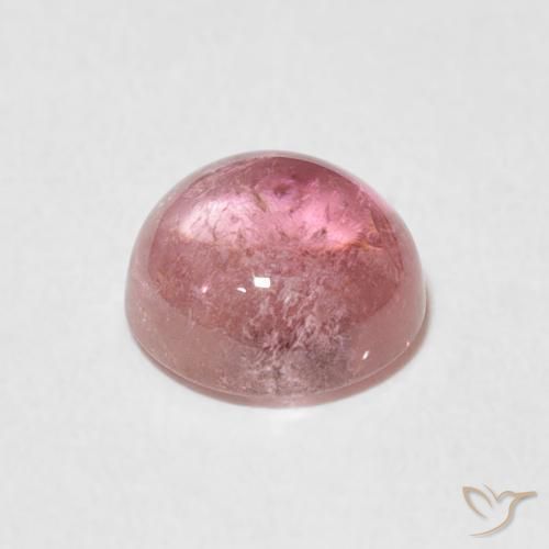 Turmalina Rosa chiclete Natural 1.36ct, Redondo, Transparente