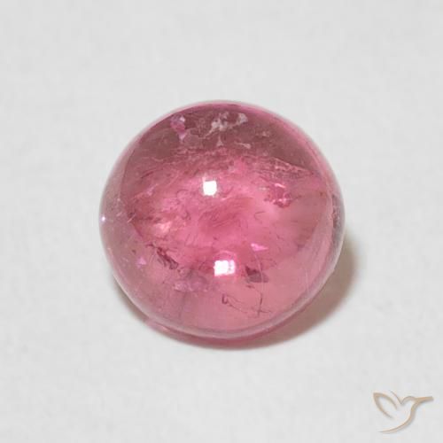 1.26ct Natural rosa médio Turmalina, Redondo, Transparente