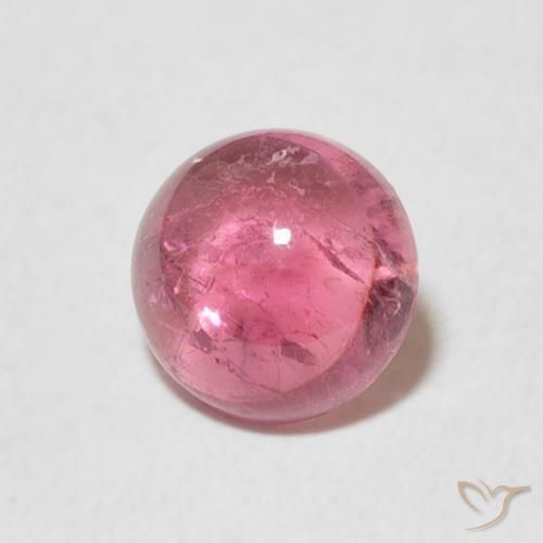 Turmalina rosa médio Natural 1.26ct, Redondo, Transparente