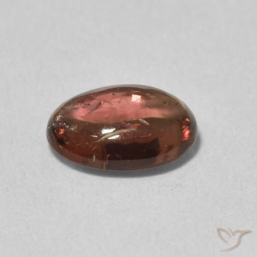 Turmalina Laranja Vermelho Natural 1.27ct, oval, Transparente