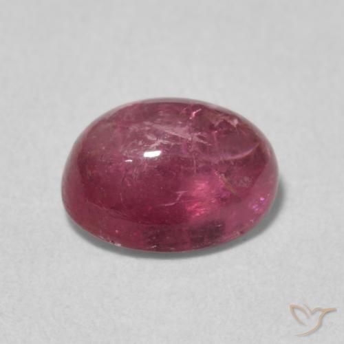 Turmalina Vermelho escuro Natural 1.41ct, oval, Transparente