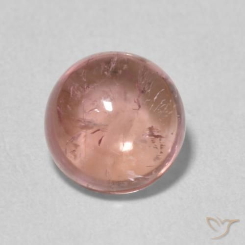 1.52ct Natural Rosa choque claro Turmalina, Redondo, Transparente