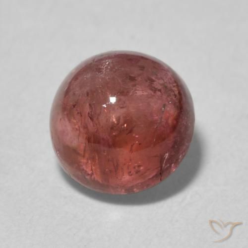 1.64ct Natural Rosa Alaranjado Turmalina, Redondo, Transparente