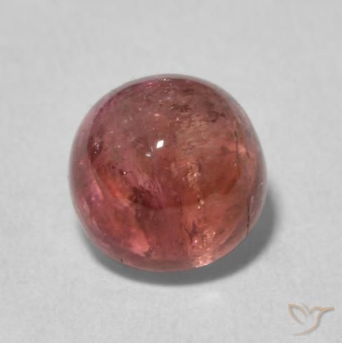 Turmalina Rosa Alaranjado Natural 1.64ct, Redondo, Transparente