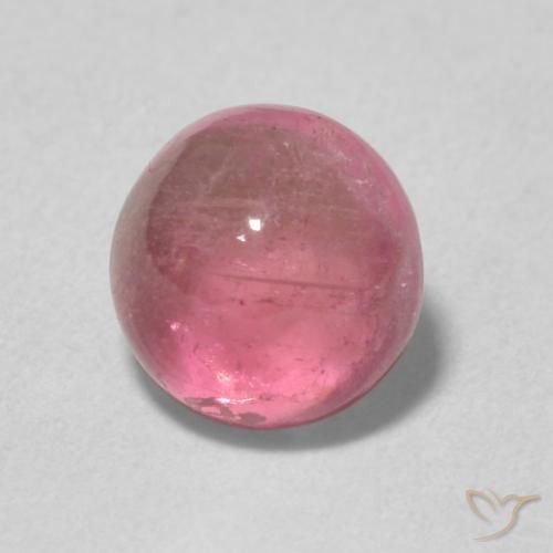 Turmalina Roxo Rosa Natural 1.40ct, Redondo, Transparente