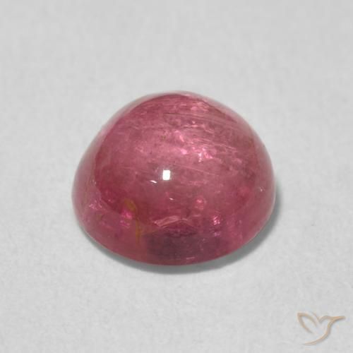 Turmalina Roxo Rosa Natural 1.40ct, Redondo, Transparente