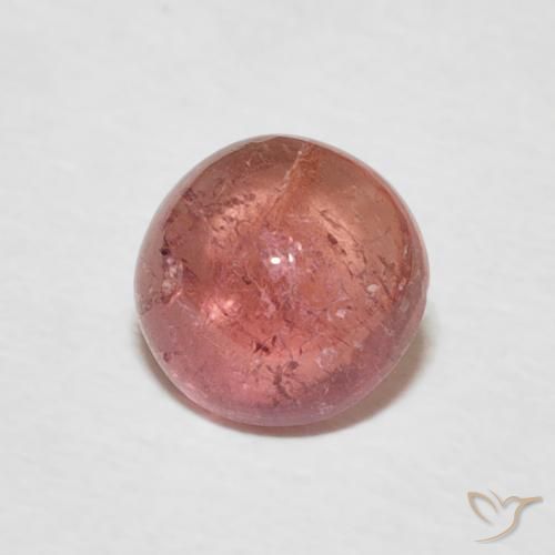 1.00ct Natural rosa médio Turmalina, Redondo, Transparente