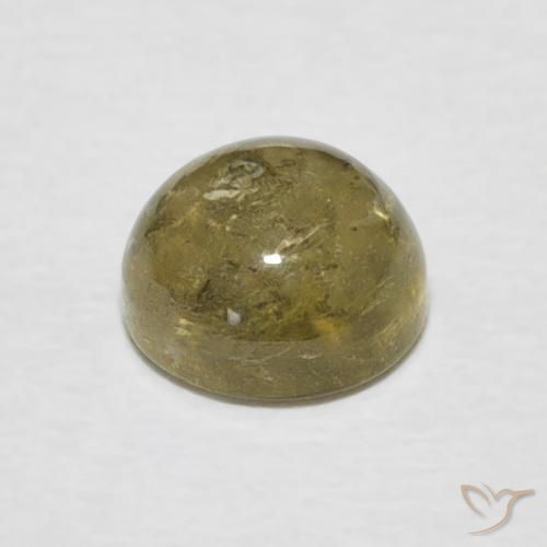 Turmalina Amarelo dourado Natural 1.17ct, Redondo, Transparente