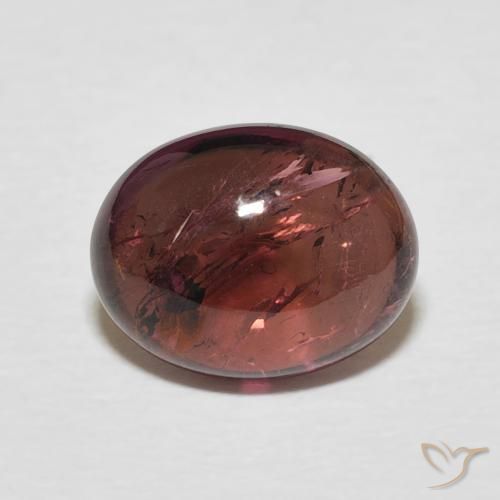 2.95ct Natural Medium Dark-Red Turmalina, oval, Transparente
