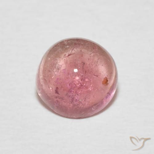 0.97ct Natural Rosa Intenso Turmalina, Redondo, Transparente