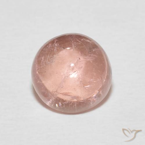 1.84ct Natural Rosa Terroso Turmalina, Redondo, Transparente