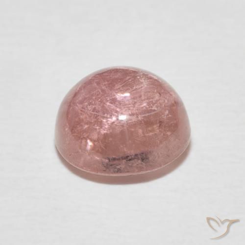 Turmalina Rosa Terroso Natural 1.84ct, Redondo, Transparente