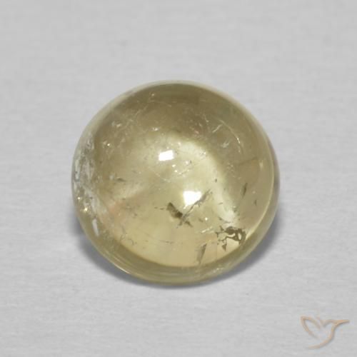 1.40ct Natural Luz amarela Turmalina, Redondo, Transparente