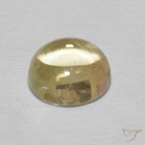 Turmalina Dourado Natural 1.39ct, Redondo, Transparente