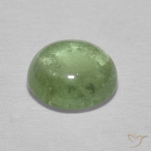 Turmalina Terra Pálida Verde Natural 1.49ct, Redondo, Transparente