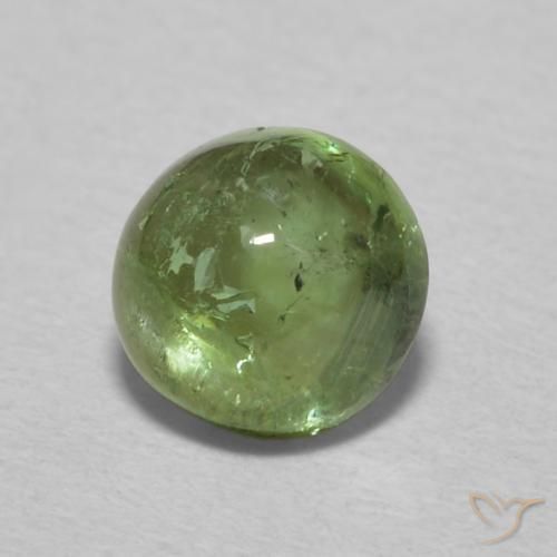 Turmalina Terra Pálida Verde Natural 0.85ct, Redondo, Transparente