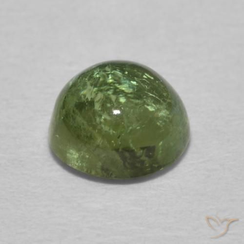 Turmalina Terra Pálida Verde Natural 0.85ct, Redondo, Transparente