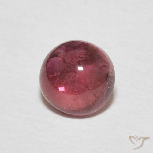 0.73ct Natural Rosa Alaranjado Turmalina, Redondo, Transparente