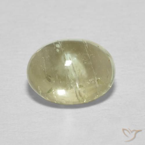 1.37ct Natural Verde amarelado Turmalina, oval, Transparente