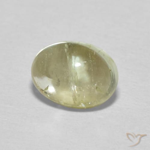 Turmalina Verde amarelado Natural 1.37ct, oval, Transparente