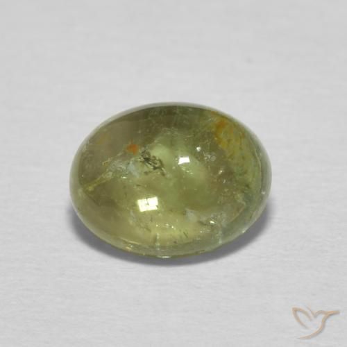 1.39ct Natural Verde amarelado Turmalina, oval, Transparente