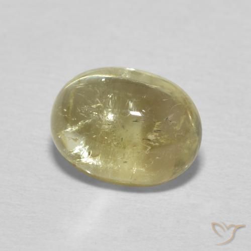 Turmalina Amarelo claro Natural 1.57ct, oval, Transparente