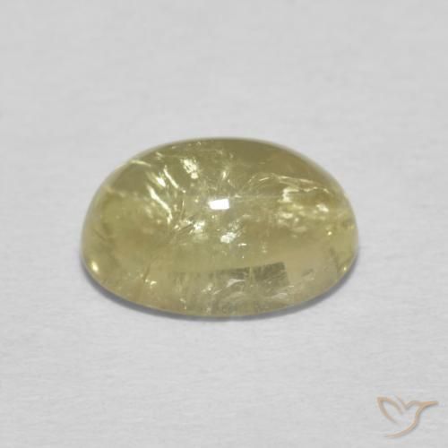Turmalina Amarelo claro Natural 1.57ct, oval, Transparente