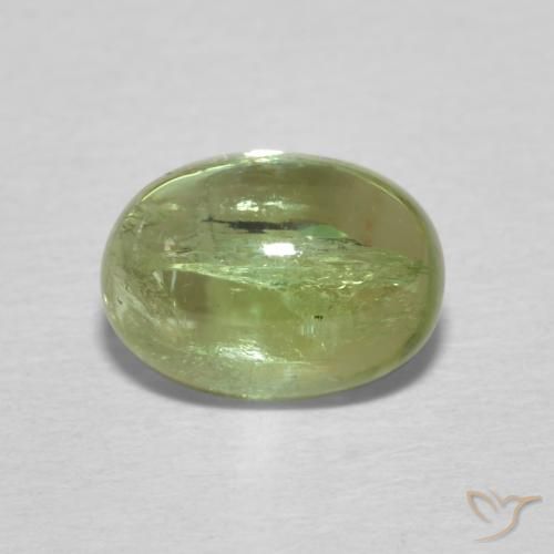 1.55ct Natural Verde amarelado Turmalina, oval, Transparente