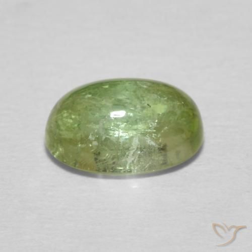 Turmalina Verde amarelado Natural 1.55ct, oval, Transparente