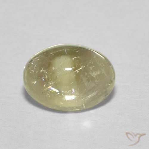 Turmalina Amarelo claro Natural 1.35ct, Corte Oval, Transparente