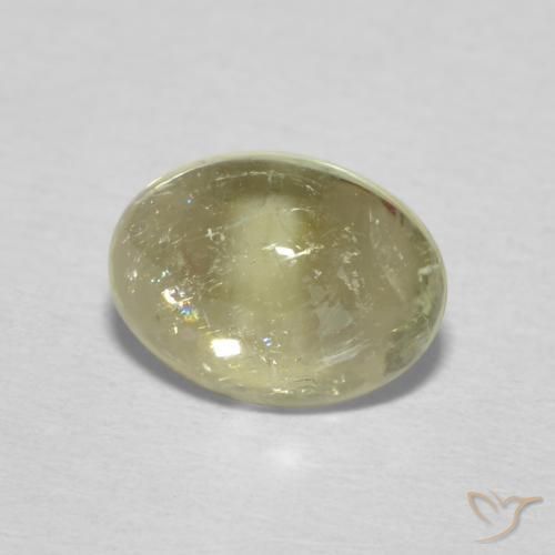 Turmalina Amarelo claro Natural 1.35ct, Corte Oval, Transparente