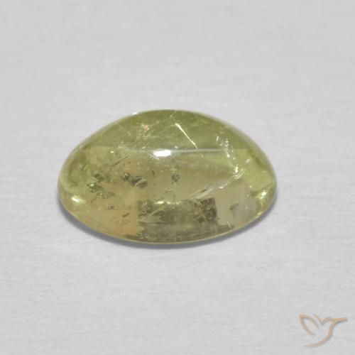 Turmalina Amarelo claro Natural 1.35ct, Corte Oval, Transparente