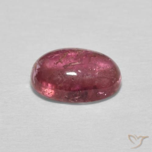 Turmalina Rosa escuro Natural 1.34ct, oval, Transparente