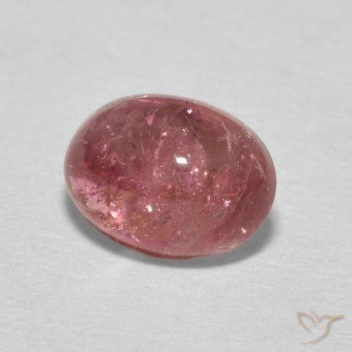 Turmalina Vermelho cereja arroxeado Natural 1.64ct, oval, Transparente