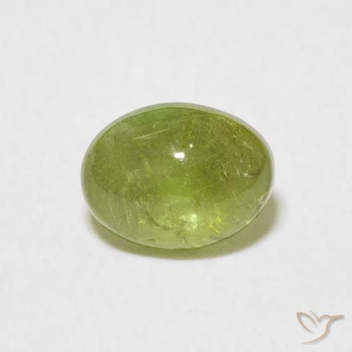 0.69ct Natural Verde oliva Turmalina, oval, Transparente