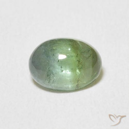 0.69ct Natural Medium Light Green Turmalina, oval, Transparente