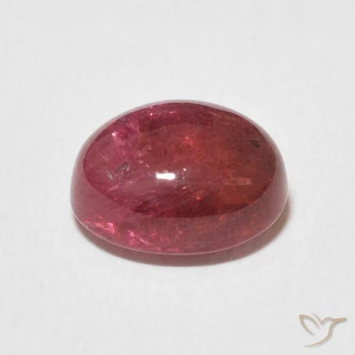 Turmalina Vermelho escuro Natural 2.42ct, oval, Transparente
