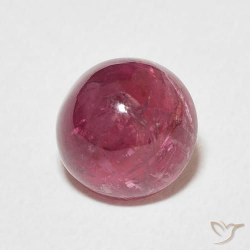 Turmalina Magenta Profundo Natural 1.44ct, Redondo, Transparente