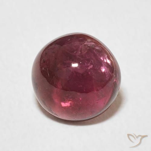 1.23ct Natural Medium Dark-Red Turmalina, Redondo, Transparente