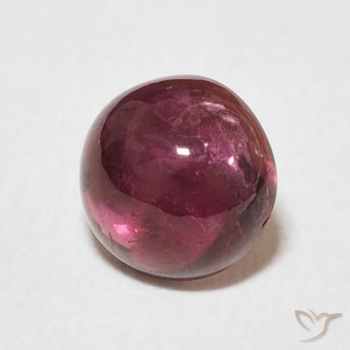 Turmalina Medium Dark-Red Natural 1.23ct, Redondo, Transparente