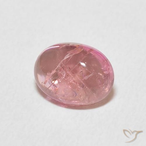 Turmalina rosa rosa Natural 1.48ct, oval, Transparente