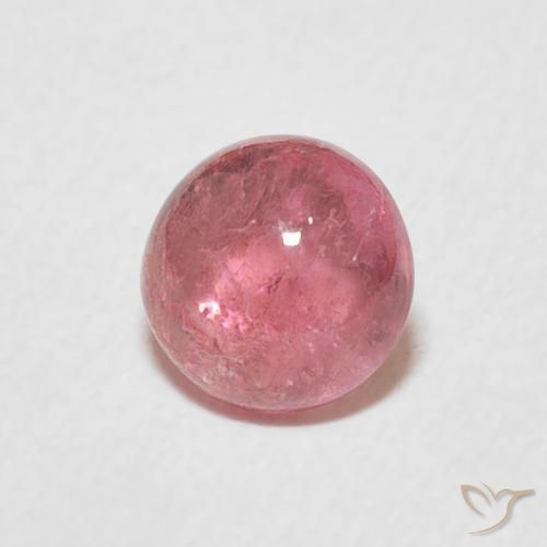 Turmalina Rosa chiclete Natural 1.07ct, Redondo, Transparente