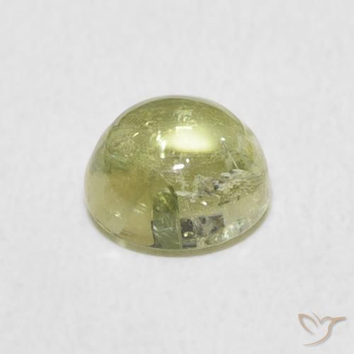 Turmalina Verde Terroso Quente Natural 1.02ct, Redondo, Transparente