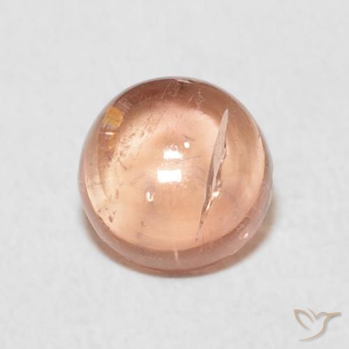 1.18ct Natural Pêssego Rosa Turmalina, Redondo, Transparente