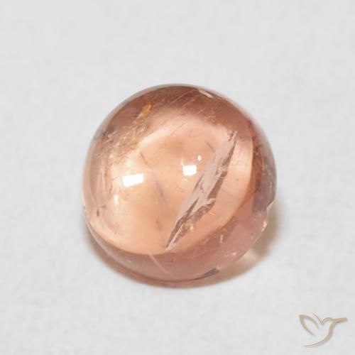 Turmalina Pêssego Rosa Natural 1.18ct, Redondo, Transparente