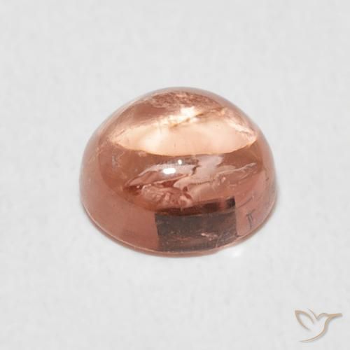 Turmalina Pêssego Rosa Natural 1.18ct, Redondo, Transparente