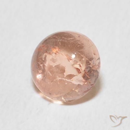 Turmalina rosa médio Natural 1.01ct, Redondo, Transparente