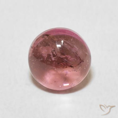 0.93ct Natural Jacarandá Rosa Turmalina, Redondo, Transparente
