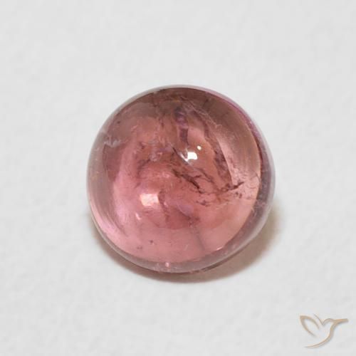 Turmalina Jacarandá Rosa Natural 0.93ct, Redondo, Transparente